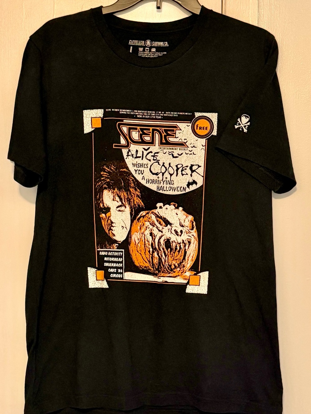 Alice Cooper Graphic Tee in Black with Orange Print
